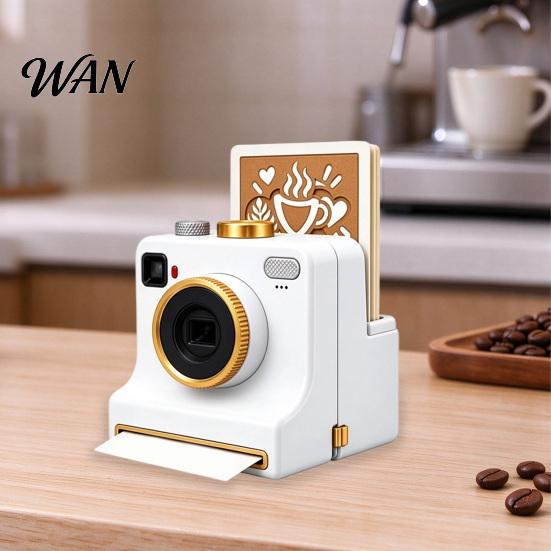 Coffee Stencil Shaker 3D Printed Christmas Latte Art Camera, Printer with Interchangeable Pattern Templates, Cocoa Powder Maker for Cappuccino