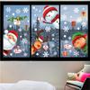 Christmas Stickers Father Christmas Snowman Moose Window Stickers Party Holiday Decoration Cartoon Window Stickers