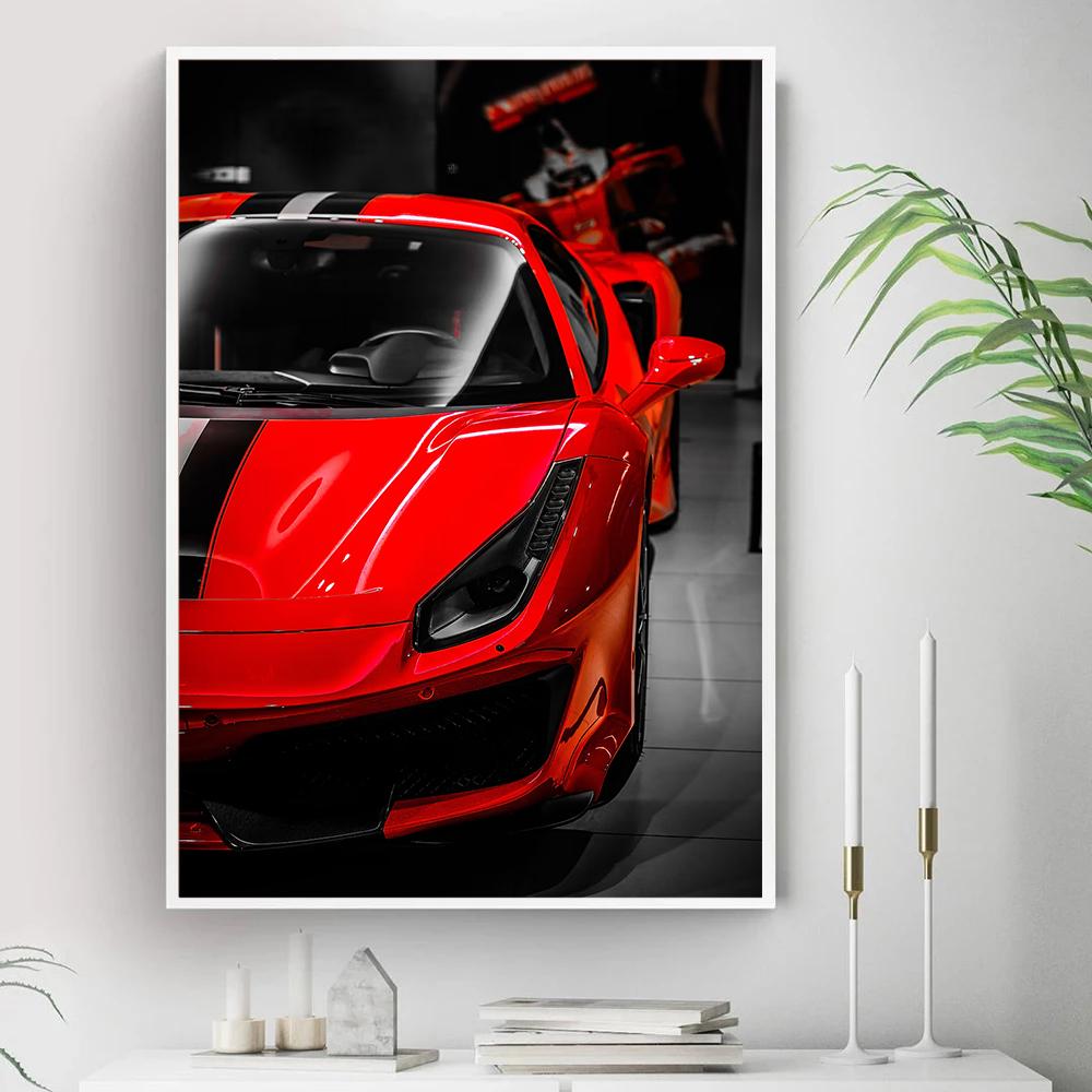 Крутые Современные Серии Автомобилей Фотографии Постеры Поп Супер Спорткары Принты Холст Живопись Настенное Искусство Картинки Домашний Декор Гостиной