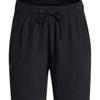 Under Armour Штаны женские трикотажные флисовые с оттоманкой, однотонные, на шнуровке, черные 1379778-001
