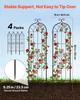 Garden Trellis, 152 x 40.5 cm Rose Trellis, 4 Packs Garden Flower Rose Trellises with Powder-Coated Finish & Convenient Locking Design, Plant Support