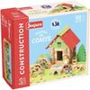 Jeu de construction en bois - JEUJURA - La Maison du Comte - 50 pièces - Rouge - Multicolore - Mixte