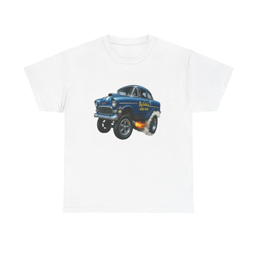 55 Chevy Hotrod Gasser Speed shop Graphic T Shirt Unisex Heavy Cotton Tee NEW Unisex T-Shirt