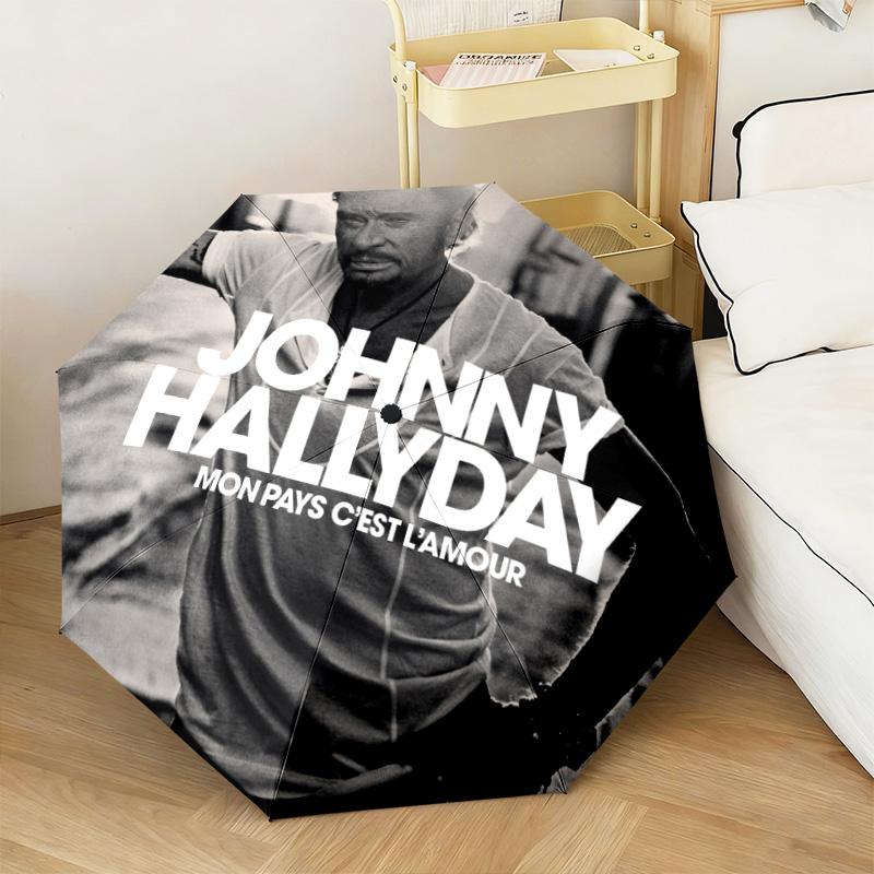French legendary rock singer and actor Johnny Hallyday umbrella is suitable for all seasons, including home travel and outdoor activities Y4