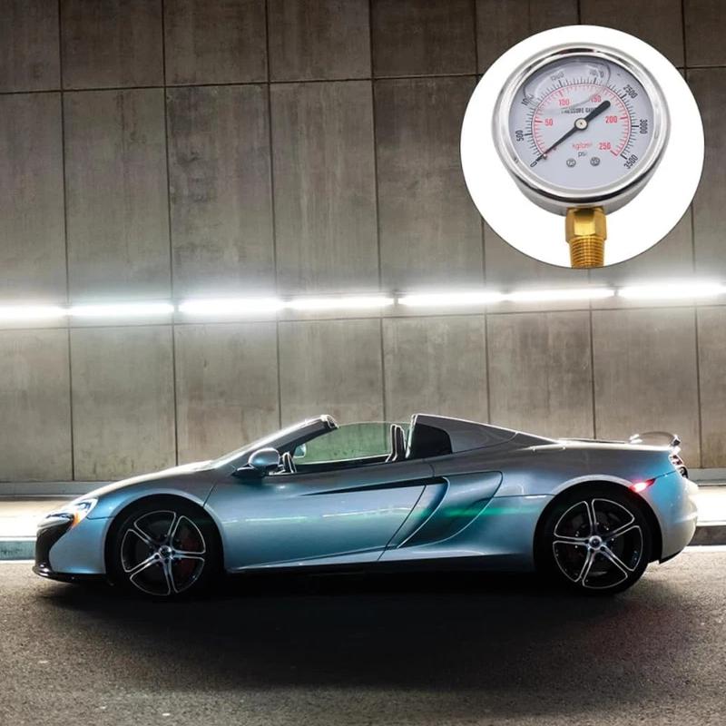 Oil Pressure Gauge Stainless Steel Construction for Water Gas Pressure Meters