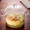 CO&LO 1300ml Glass Soup Pot Transparent Cooker Salad Instant Noodle Bowl Cooking Tool