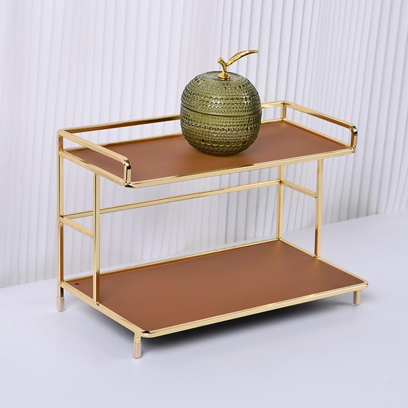2 Tier Storage Holder Countertop Stand Organizer Household Organization for Home Bedroom Dormitory Cosmetics