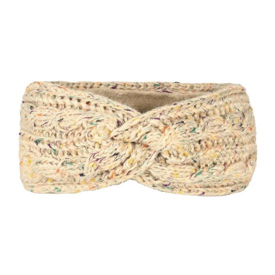 Повязка на голову Мягкая шерстяная вязаная повязка на голову с разноцветными точками Бархатная подкладка Теплая Дышащая Эластичная резинка для волос Аксессуары для волос