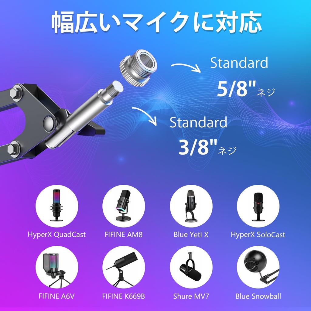 Foldable Microphone ArmStand, Metal Suspension Boom Scissor Arm with Adjustable Angle, Anti-Vibration, for Condenser Microphones, Streaming,