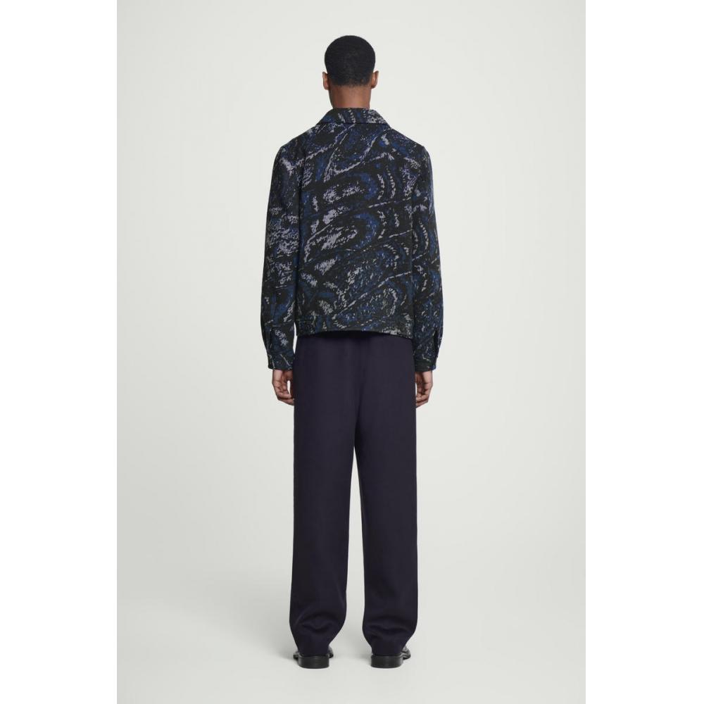 COS Japan Wool Blend Jacquard Overshirt
