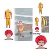Косплей-костюм корпорации McDonald's из полиэстера и эластана для детей и подростков