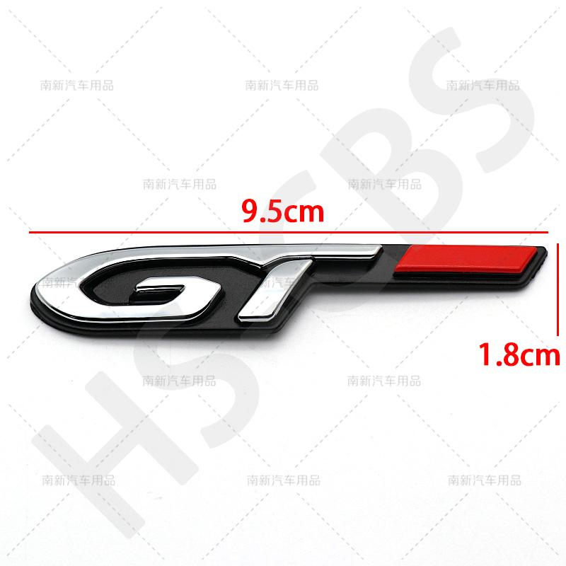 Metal GT Emblem Car Rear Trunk Badge Nameplate Decal Bumper Tailgate Stickers for Peugeot 4008 5008 308 508 3008 508 408 206 207