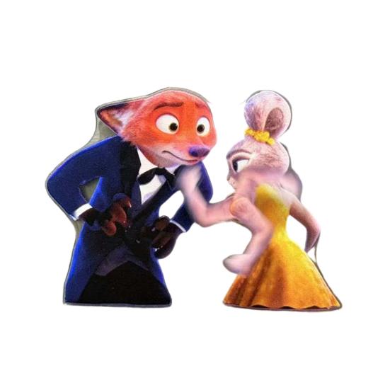 Вращающийся магнит на холодильник Лиса Кролик Акриловый Мультяшный Персонаж Животное Магнит на холодильник Украшение для дома Офиса Кухни Подарок для фанатов кино