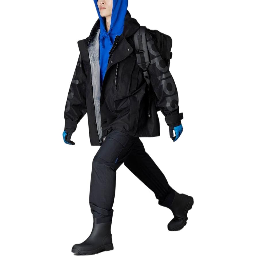 Adidas Jackets Men's Black Hooded Moderate Other HM2345
