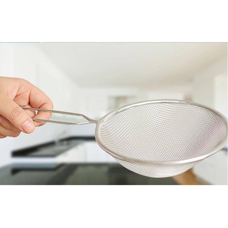 1 Pcs Stainless Steel Sieve Oil Colander Oil Grid Flour Soy Milk Sieve