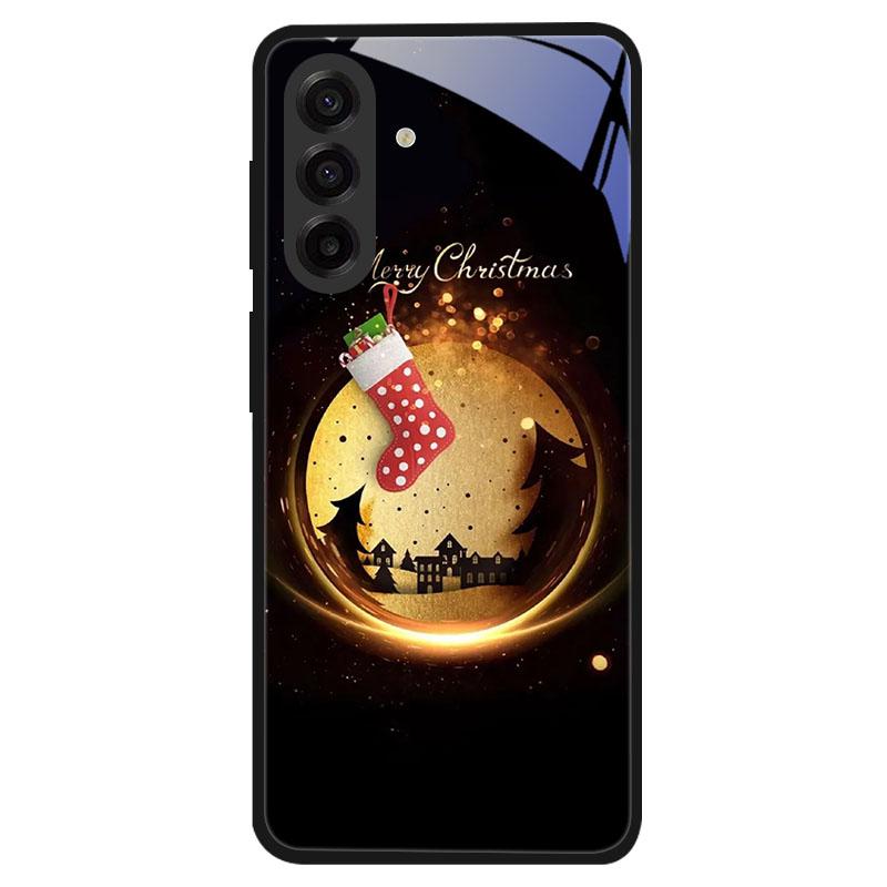 Закаленное стекло в рождественском стиле для Samsung Galaxy S24 S22 S21 S23 S25 Ultra Fe Ударопрочный чехол S25FE S25 Edge Shell Coque