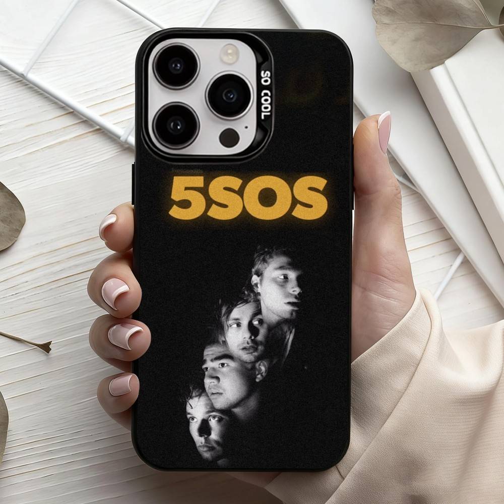 Чехол для телефона 5 Seconds of Summer 5SOS для iPhone 17, 16, 15, 14, 13, 12, 11 Plus, Pro Max Черный Конфетный серебристый чехол для телефона