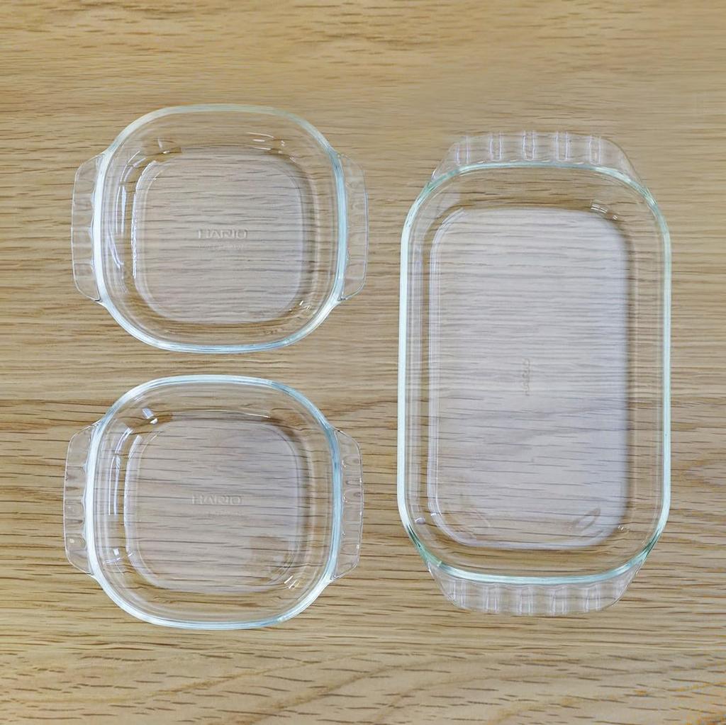 Жаропрочные стеклянные формы для тостера HARIO, набор из 3 штук, Сделано в Японии, HTZ-2808