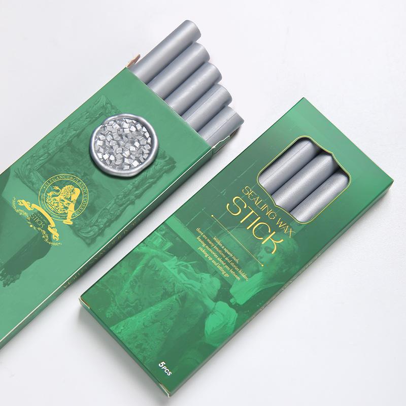 5PCS/Pack Boxed Wax Seal Sticks, Fire Paint Wax Stick Multi-color for You to Choose, Can be Used with Glue Gun