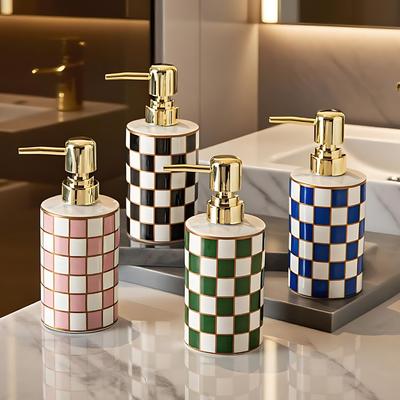 Керамическая бутылка для шампуня, гостиничный дозатор для антисептика для рук, бутылка для геля для душа, бытовая бутылка с помпой для эмульсии, квадратный диспенсер для мыла