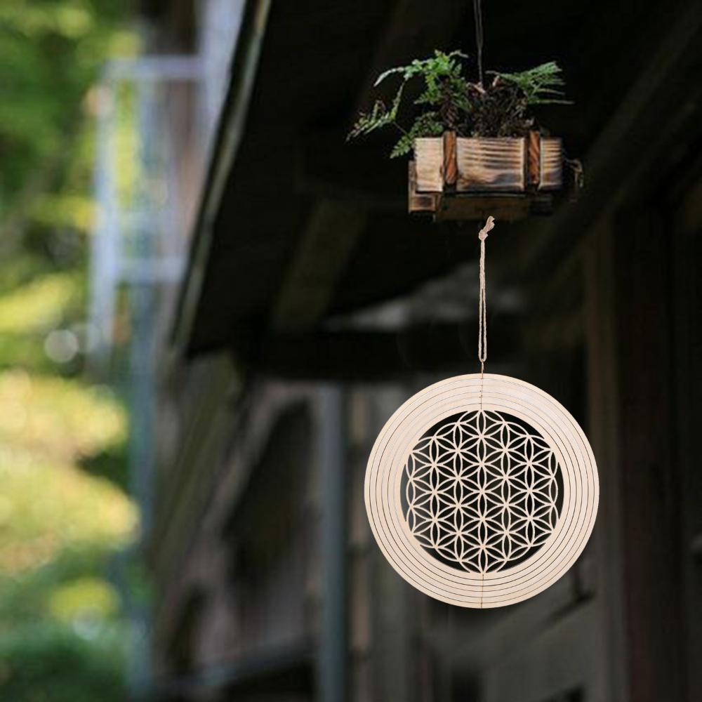 Flower of Life Shape Meditation Energy Flower Of Life Energy Mat Slice Wood Base Wooden Wall Sign