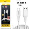 PISEN Type-C 6A 66W Super Fast Charging Cable for Huawei 5A/Xiaomi