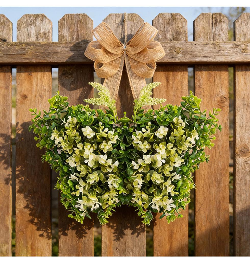 Рождественский шар Флок Игольчатый венок Украшение Креативный бант Венок из красных ягод и лозы