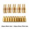20 шт. карбюратор главный/пилотный жиклер вице-инжектор форсунки для Keihin PWK PE CVK-#32-#55 #155-#178 мотоциклетные карбюраторные жиклеры