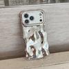 Роскошный 3D чехол-бампер с покрытием «Изогнутые волны» для iPhone 17 Air 16 15 Plus 14 13 12 Pro Max 11, противоударный, мягкий, глянцевый