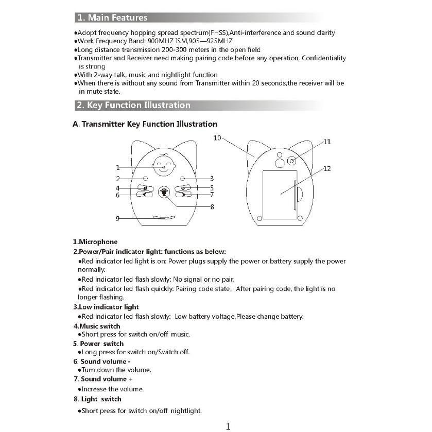 Радионяня 2,4 ГГц, беспроводная портативная аудио рация, комплекты детского телефона, сигнализация, детское радио, домофоны, няня BabysitterAA