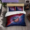Atletico Madrid Pattern 3 Pieces Bedding Set Soft Microfiber Duvet Cover with Pillow Cases for Bedroom