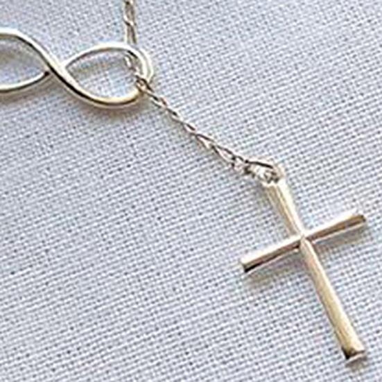 Ожерелье Элегантное многослойное 8-образное колье-колье в форме креста с подвеской-цепочкой для женщин