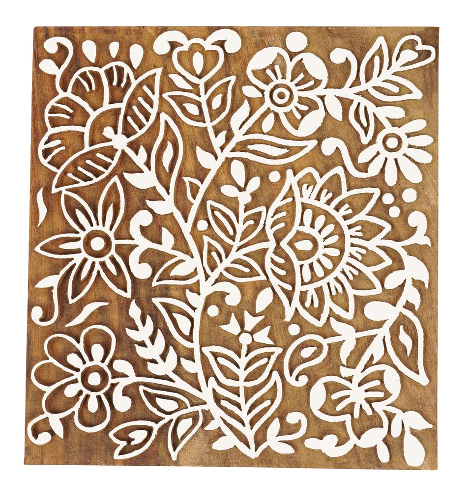 IBA Indianbeautifulart Текстильный печатный блок с цветочным мотивом мандалы, вырезанный вручную деревянный штамп