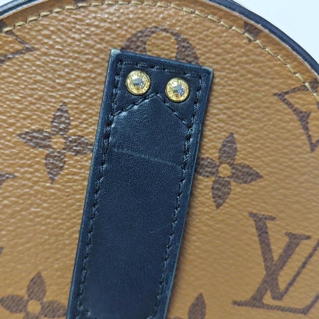 [Б/У] Louis Vuitton Мини-бокс Шляпный 'Коричневый Холст Monogram Reverse' - Отличное состояние #RUBSGE