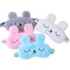 1Pc Cute Cartoon Rabbit Plush Sleeping Eye Mask Comfortable Sleep Mask Sleep Aid Traveing Home Shading Light Eye Cover Eyeshade