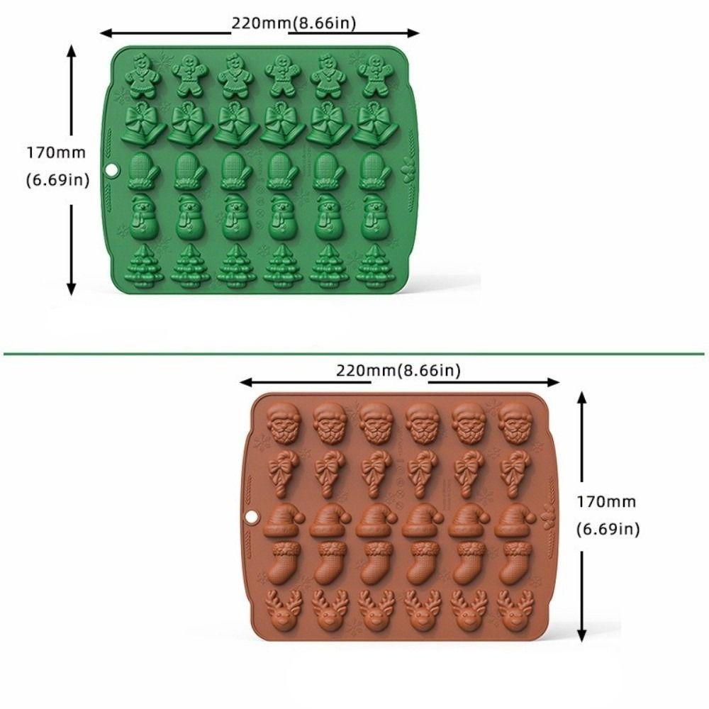 Reusable DIY Cake Decorating Mold Non-Stick Surface Christmas Chocolate Mold For Christmas Party