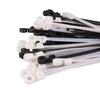 Fixed Head Black Nylon Cable Tie with Screw Mount