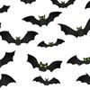 128 шт. Хэллоуин Украшения Летучие мыши Пластиковые Светящиеся в темноте 3D Наклейки на стену Летучие мыши Праздничные