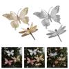 Lightweight Plastic Butterfly And Dragonflies Christmas Decorations For Indoor Outdoor Holiday Homes Party Accessories