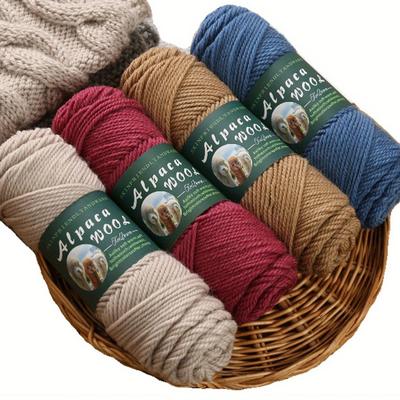 Набор из 3 мотков пряжи из шерсти альпаки по 100 г/моток, 110 м/моток. Многоцветная, мягкая и теплая пряжа для вязания спицами и крючком свитеров, шарфов, шапок – спицы/крючки 3,5-4,5 мм