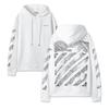 Off-White 2025 Autumn and Winter New Sketch Pattern Arrow Looped Hooded Sweatshirt for Men and Women