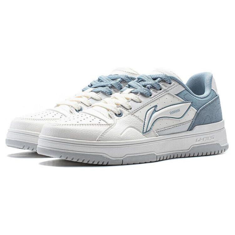 Li Ning Tian Ji 2.0 Soft Comfortable Versatile Classic Shock Absorption Low-Top Sneakers Women Sneakers White Blue AGCT292-5