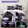 KPOP Hunter 3pcs Bedding Set Duvet Cover Closure Includes 1 Duvet Cover & 2 Pillowcases for All Seasons Bedroom Home Dorm Decor