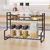 Waterproof Kitchen Organizer Shelf Double-layer Kitchen Storage Stand  Kitchen Storage Supplies