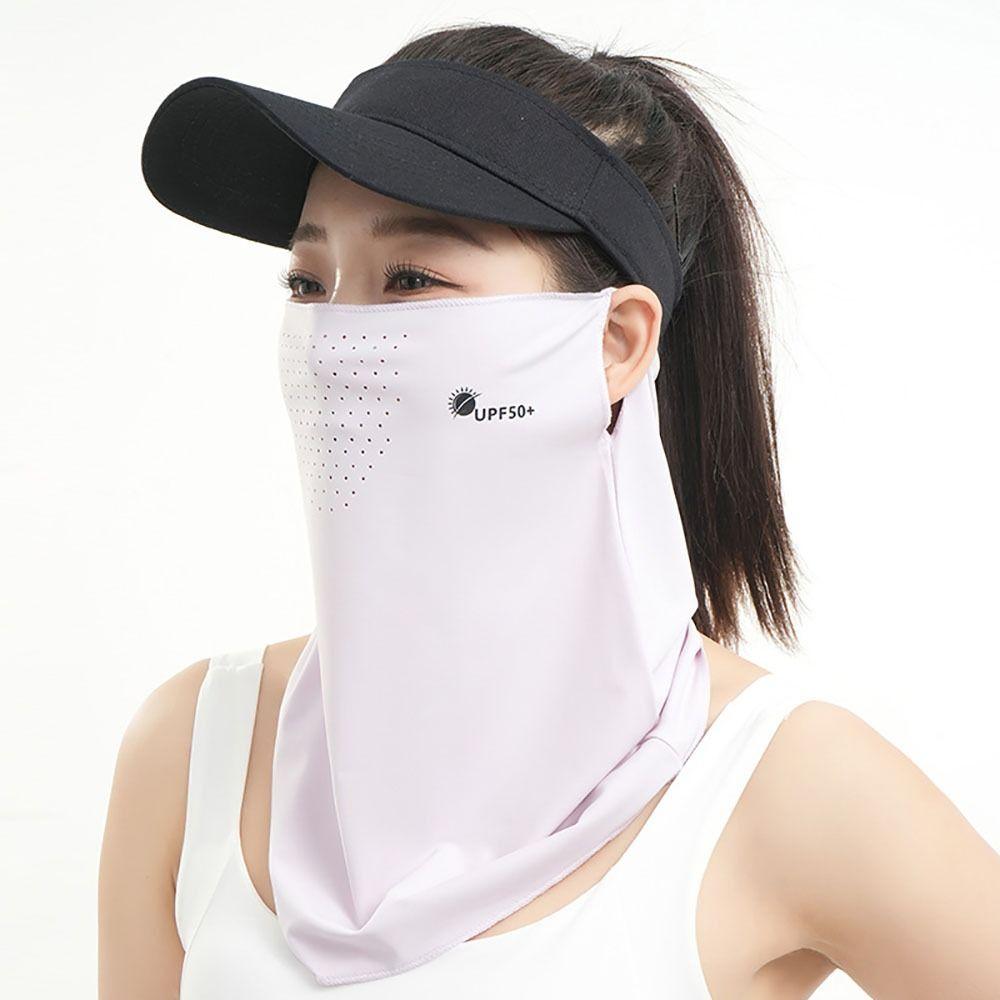 Sunscreen Face Veil Women Ice Silk Cooling Breathable Cycling Face Mask Summer Durable Anti UV Sun Protection Hiking Face Cover