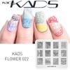 Flower 022 Grid Stripe Design Nail Stamp Templates DIY Image Template Beauty Tools Nail Art Stamping Plates