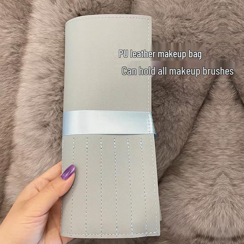 Набор из 10 синих кистей для макияжа: Тени для век, Контур, Рассыпчатая пудра, Основа - Мягкая щетина, Портативный