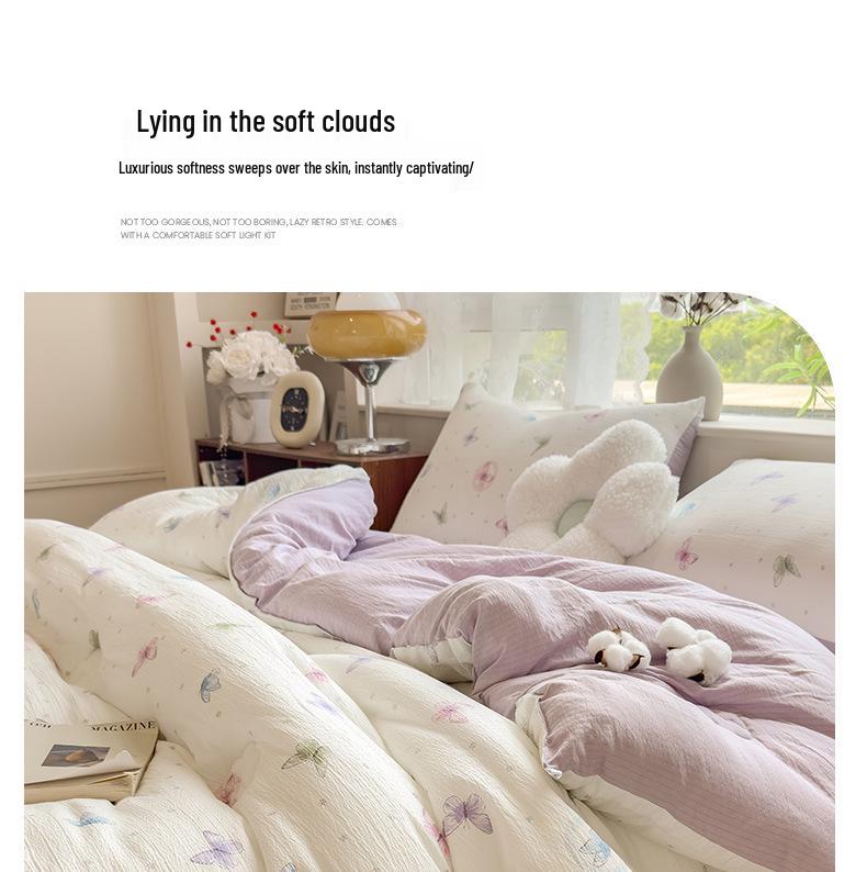 Thick Warm Winter Quilt - Soft, Skin-Friendly, Machine Washable, Ideal for Student Dormitory