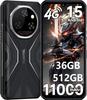 Oukitel Мобильный телефон WP55S 36 ГБ+512 ГБ 11000 мАч 6,6-дюймовый дисплей 64 МП Android 15 Смартфон