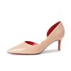 Остроконечные боковые пустые красные подошвы женские тонкие каблуки свадебные туфли высокого класса темперамент сексуальные универсальные туфли на высоком каблуке одинарные туфли